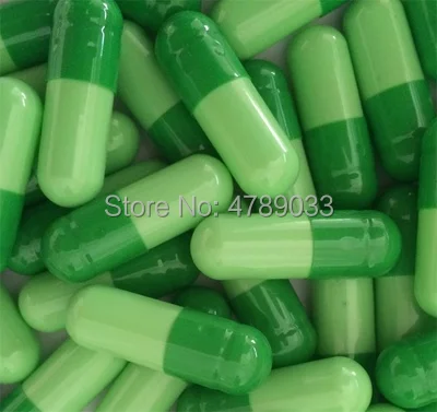 

0# 1,000pcs Fruite Green Empty Capsules Size 0,Top Quality Hard Gelatin Empty Capsules(Separated Capsule)