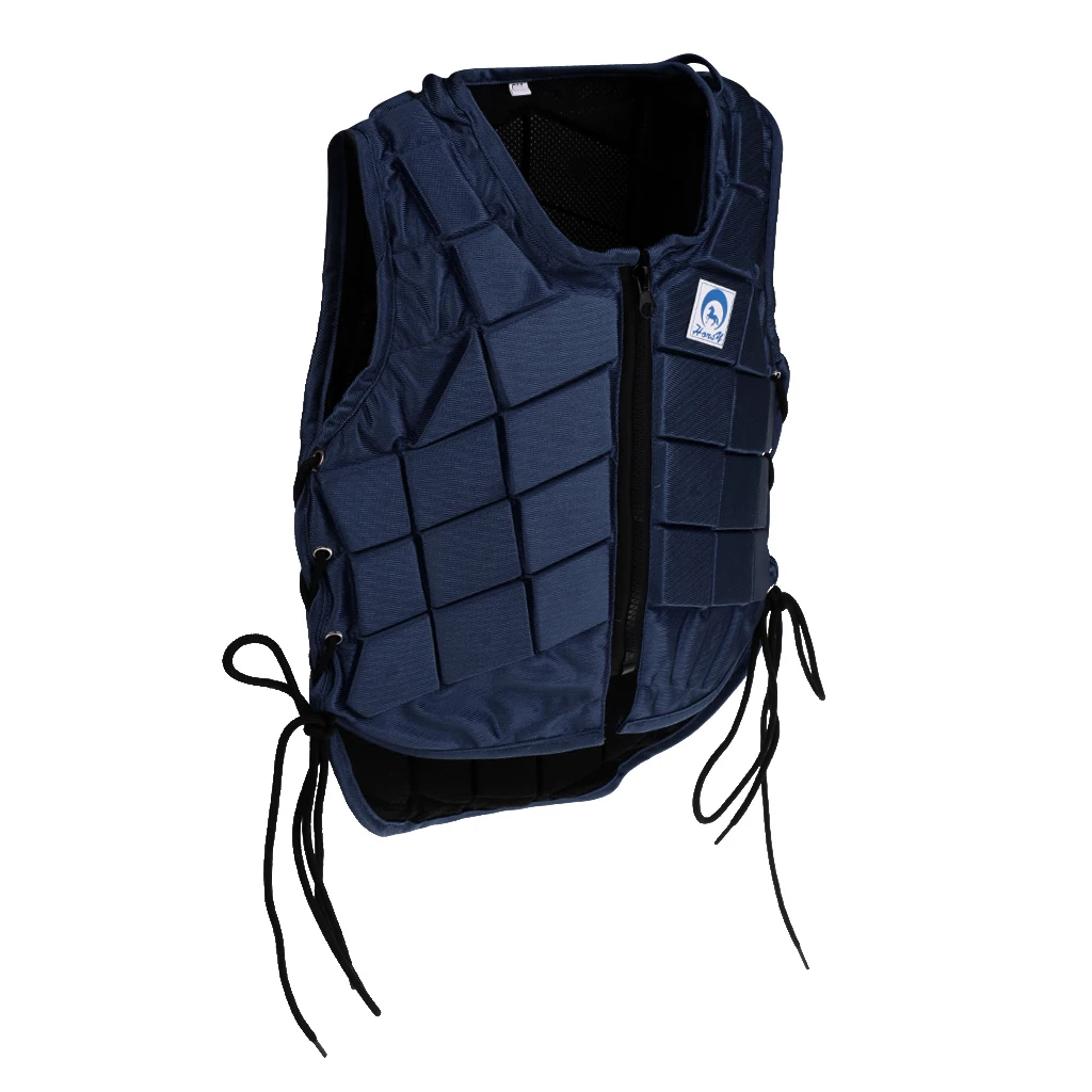 Volwassenen Kinderen Paardensport Beschermende Vest Paardrijden Vest Body Protector Veiligheid Vest Donkerblauw