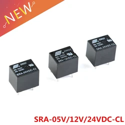 5 sztuk 5V 12V 24V 20A przekaźnik mocy DC SRA-05VDC-CL SRA-12VDC-CL SRA-24VDC-CL 5Pin typ PCB w magazynie czarny przekaźnik samochodowy