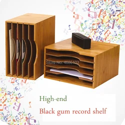 Classical Nostalgia CD Box Black Gum Record Shelf Bamboo Caja  CD Rack Storagemake You Home Beautifull