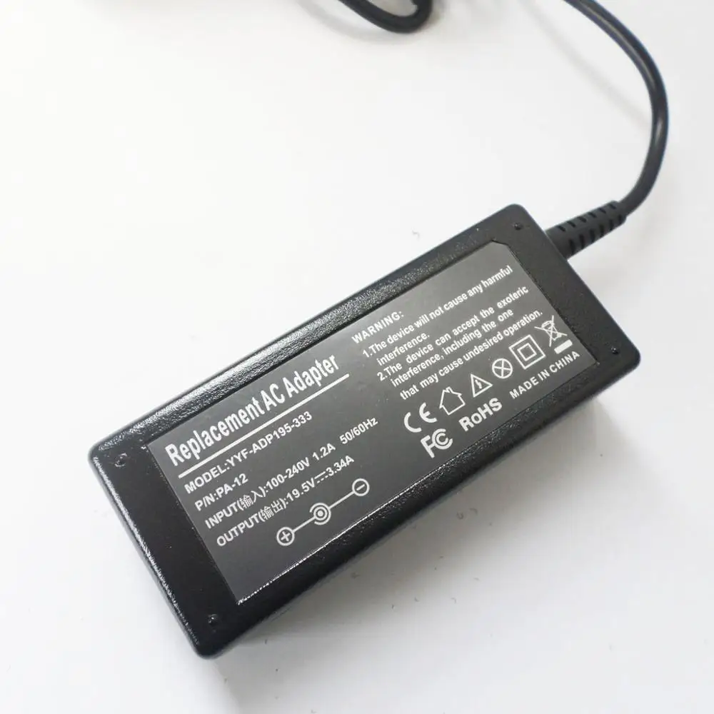 Laptop Power Charger Plug FOR Dell Latitude 13,131L,2100,2110,2120 D610 D620 D630 D830 19.5V 3.34A 100~240v 50~60Hz AC Adapter