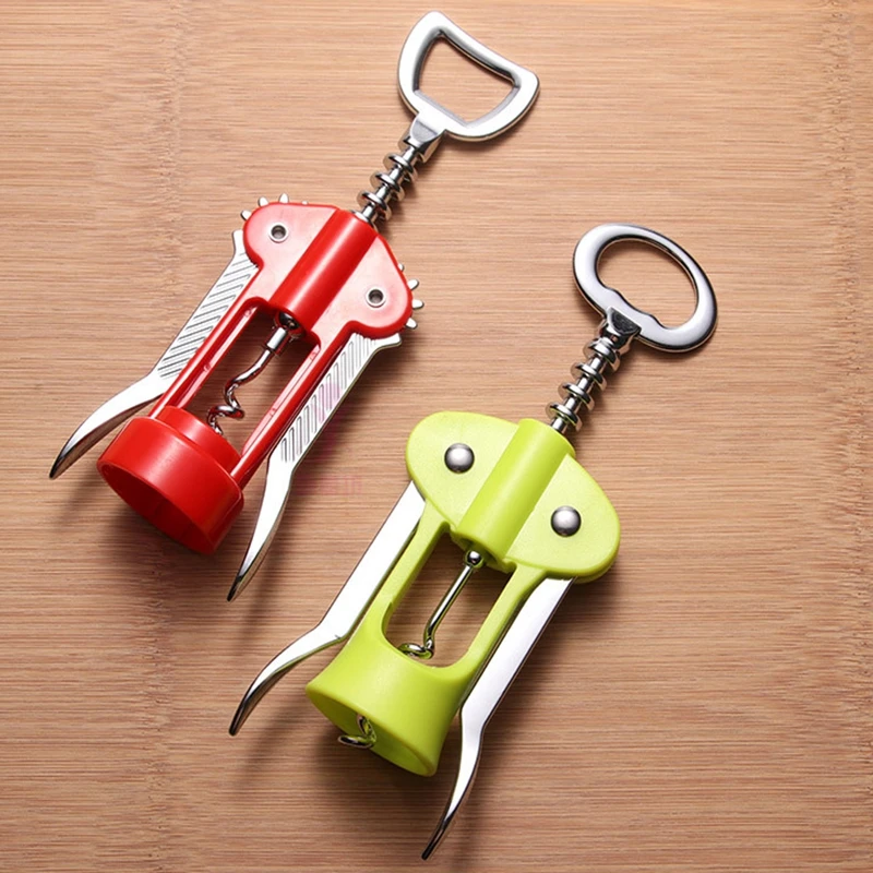 250pcs/lot Multi-function Bottle Opener RED Wine Corkscrew Kirsite Waiter Beer Cap Opener destapadores de cerveza Openers