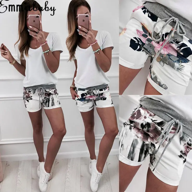 

Hirigin Harajuku Jogger Shorts 2019 New Women Girls Casual High Waisted Short Mini Shorts Beach Party Hot Sale