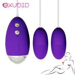 EXVOID Dual Egg Vibrator Nipple G-Spot Massage Clitoris stimulate Flirting Vibrators Sex toys for Women Orgasm Adult Products