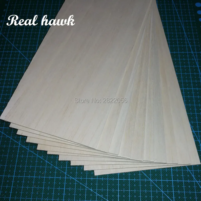 Hojas de madera de Balsa para barco teledirigido, hojas de madera de 330x100x0,75/1/1.5/2/2.5/3/4/5mm AAA + modelo DIY