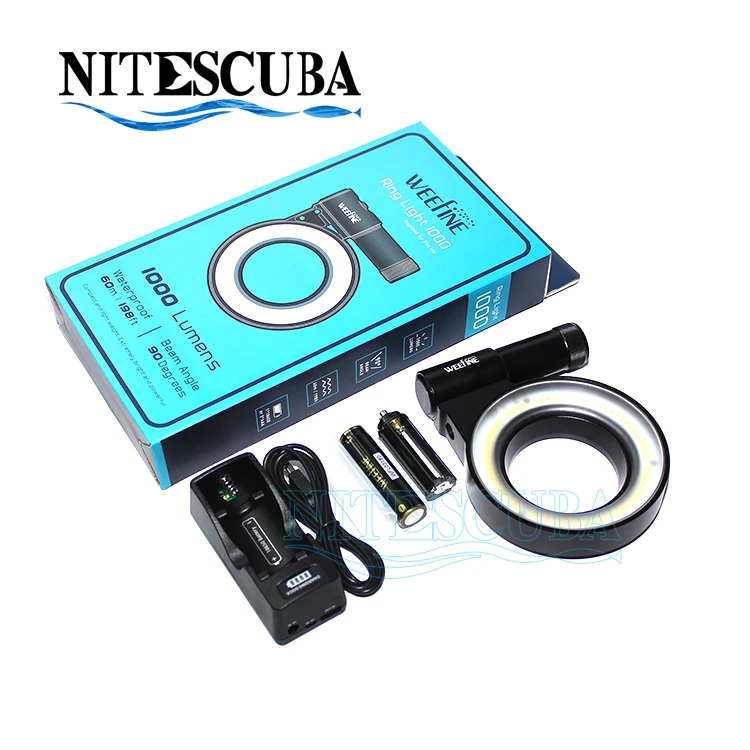 Nitescuba Diving Photography Marco Combo Kit 1000 Lumen Ring Light Close Up Lens Camera Tray Bracket Sony Rx-100 Tg6 Housing