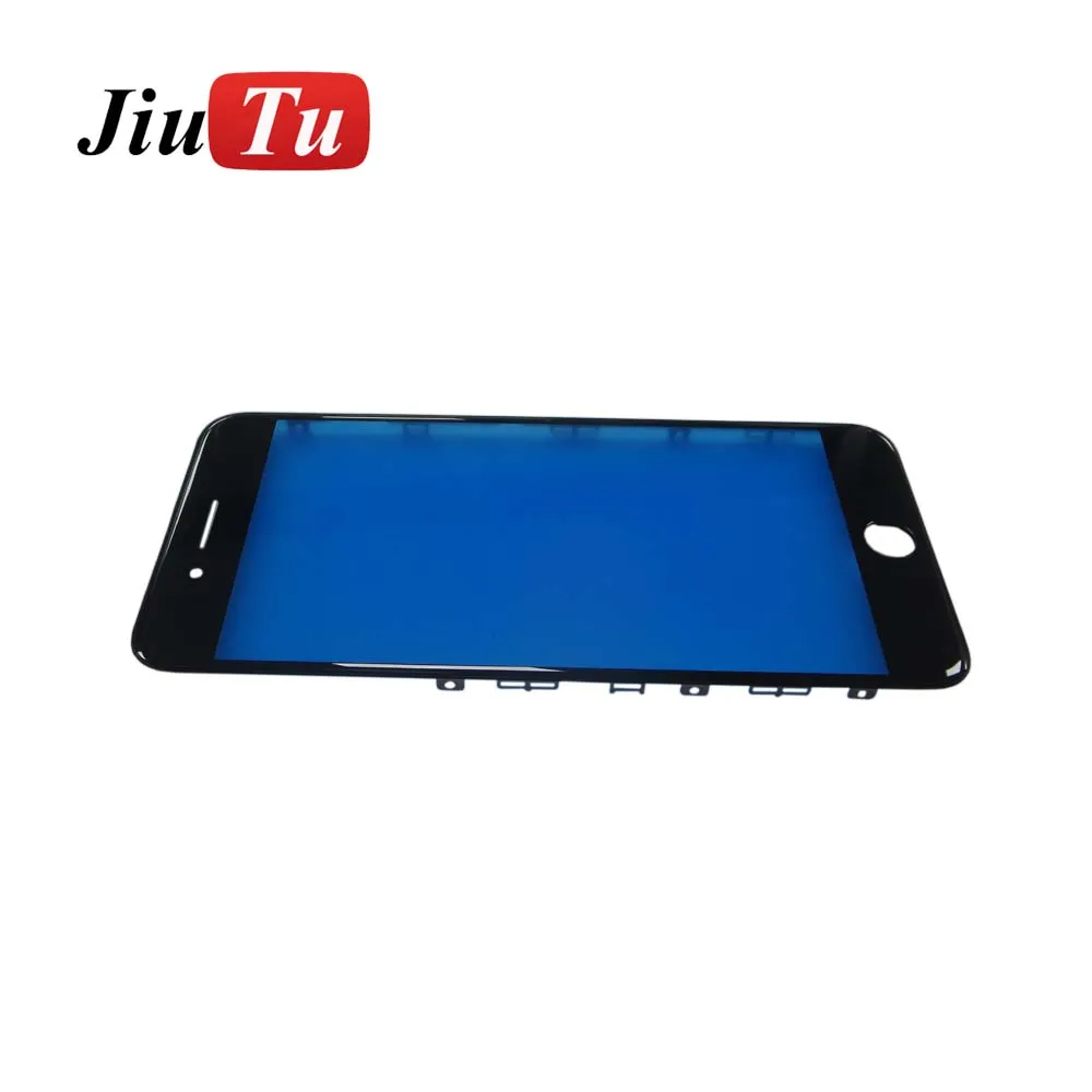 

Jiutu Cold Press 2 in 1 Glass With Frame For iPhone Best Quality Front Outer Screen Glass With Frame Replacement Refurbish 10pcs