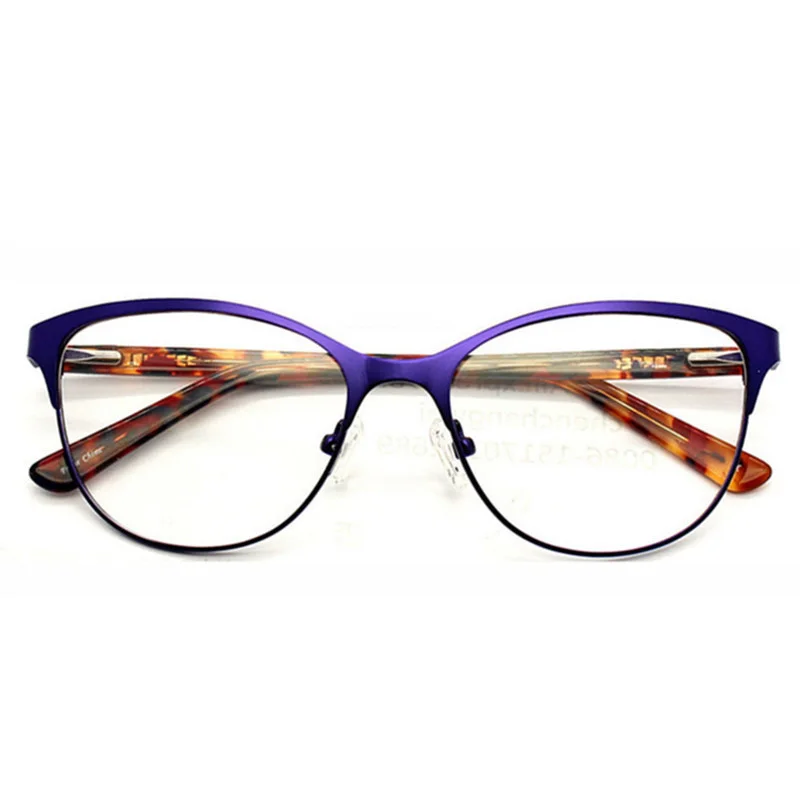 Retro Cat Eye Glasses Frames Women Myopia Eyewear Frame Alloy Computer Eyeglasses Optical Luxury Female Ultralight Multicolored