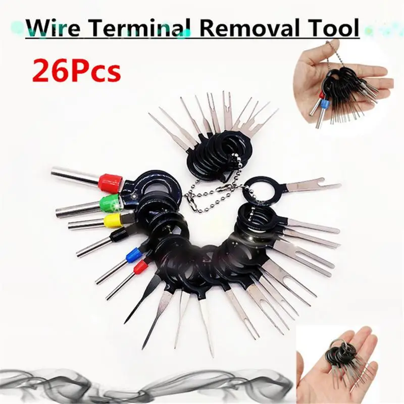 Wire Terminal Removal Tool Stainless Steel Harness Connection Picking Tool Car Electrical Wiring Crimp Connector Pin Extractor