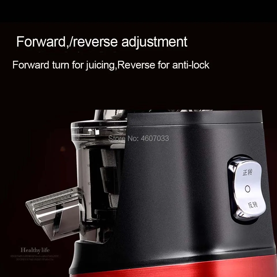 110v 220v 250w Frucht ernährung mit großem Durchmesser langsamer Entsafter Obst Gemüse Werkzeuge multifunktion ale Orangen apfel frucht presse