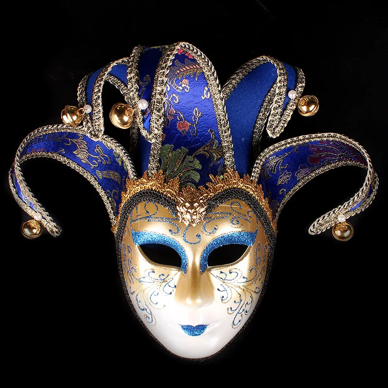 Creative Halloween Cosplay Mask Ball Party Mask Gold Powder Full Face Venetian Makeup Mask