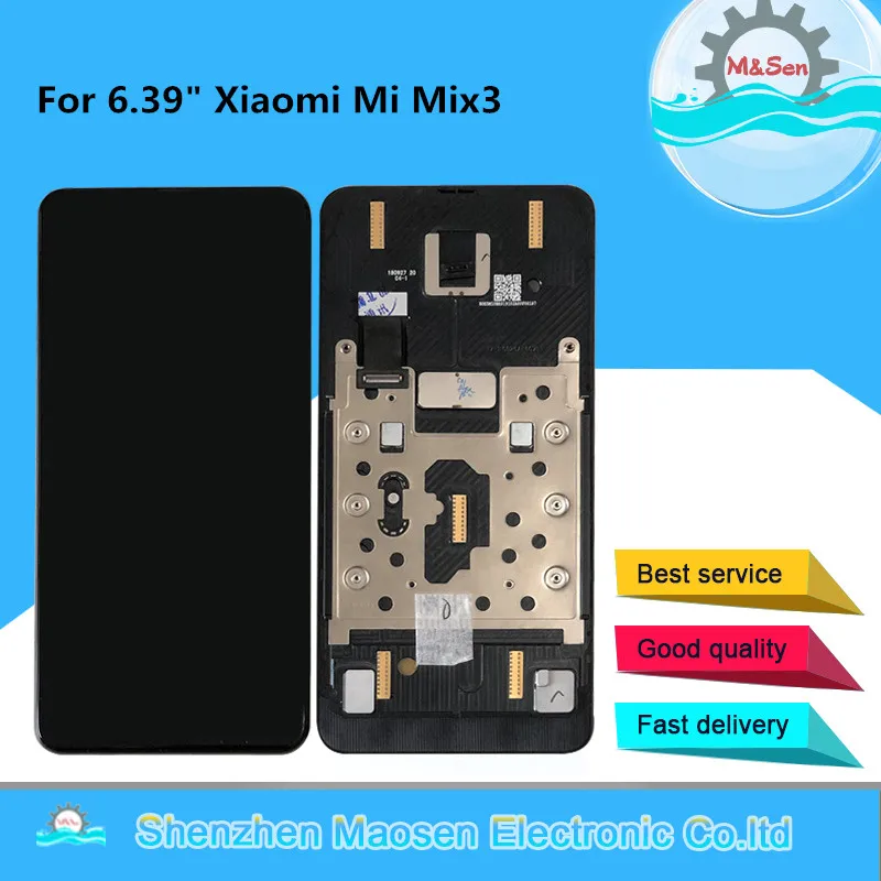 

6.39"Original M&Sen For Xiaomi Mi Mix3 MiMix 3 MI MIX 3 Super AMOLED LCD Display Screen With Frame+Touch Panel Screen Digitizer