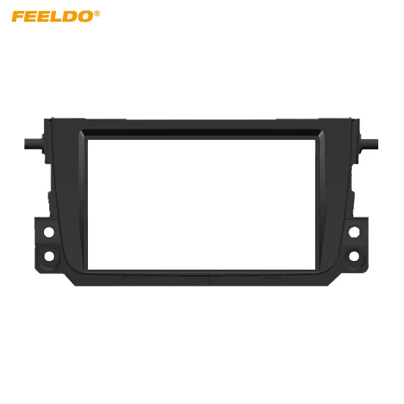 

FEELDO Black 2Din Car Stereo Audio Panel Fascia Frame Trim For Mercedes BENZ Smart Fortwo 2011 Radio Dash Refitting Kit #5114