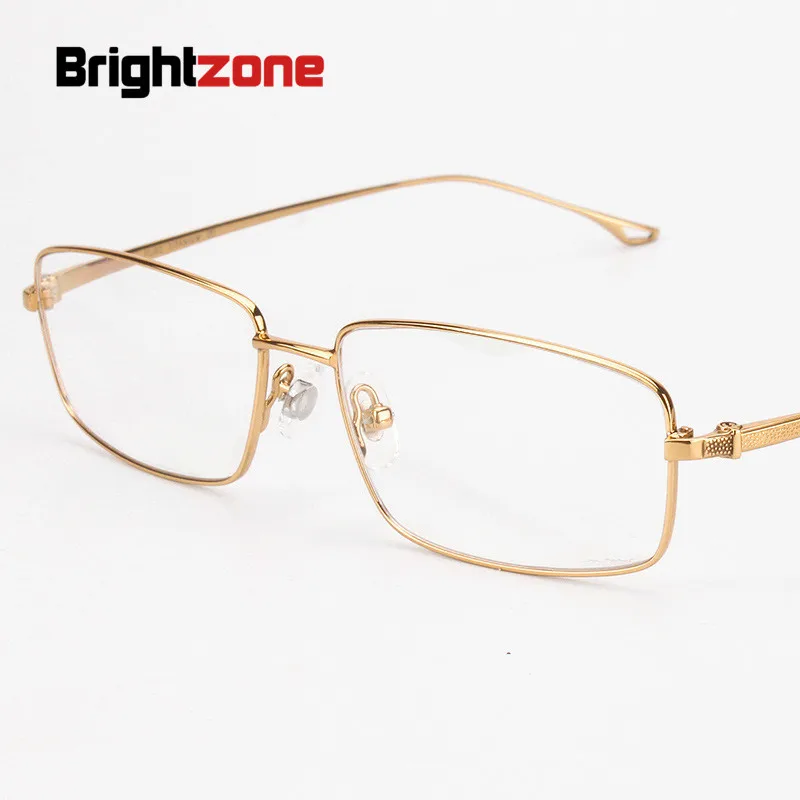 Brightzone New Man Full Frame Pure Titanium Spectacle Concise Myopia Male Eyeglasses Elegant Brand Design Transparent Eyewears