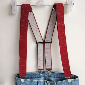 Nouveauté bretelles à pois en forme de H hommes femmes bretelles 3 tailles vêtements de mariage Match chemise orthèse Jujube rouge BD066