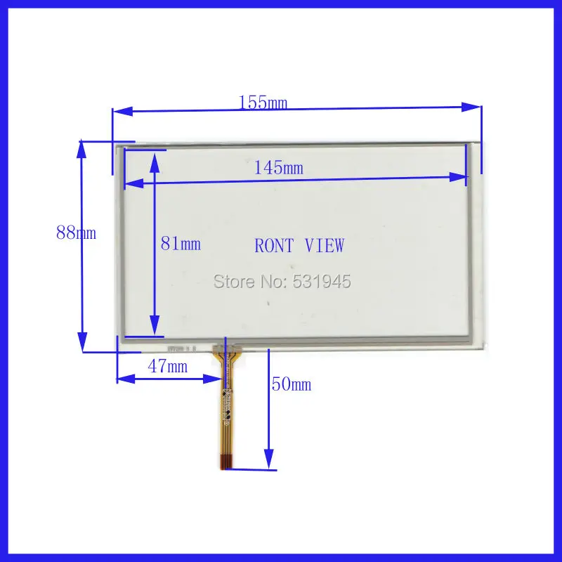 

ZhiYuSun XWT223 155mm*88mm GPS navigation vehicle 6.2 -inch resistive touch screen display on the outside flat screen