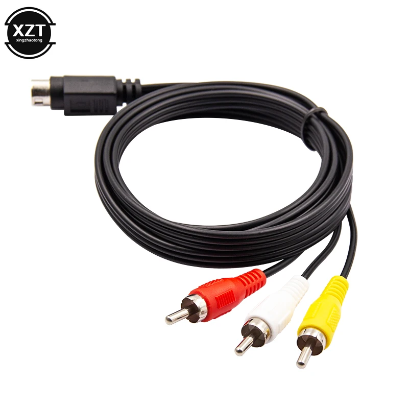 

1.5M Retro-bit AV RCA Audio Video 3RCA to 9 Pins Nickel Plated Cable For Sega Genesis 2 3 II III Connection Cord Plug Game Cable