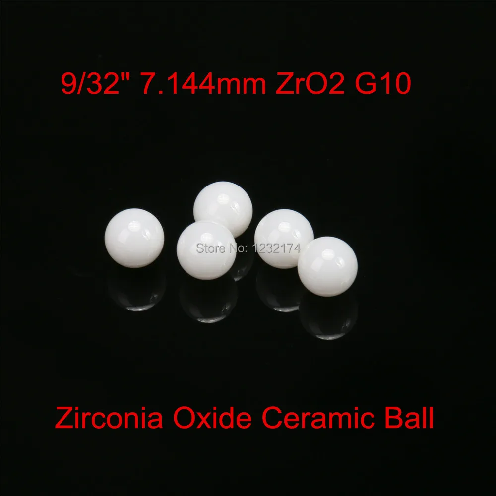 

9/32" 7.144mm ZrO2 Zirconia Oxide Ceramic Ball G10 100pcs for valve ball,bearing, homogenizer,sprayer,pump 7.144mm ZrO2 ball