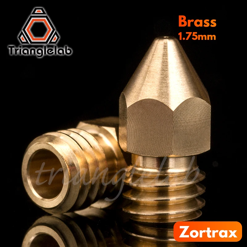 

Ctrianglelab Super high quality Zortrax Brass Nozzle for Hotend Kit Zortrax M200 M300 3D printer 1.75MM Screw thread M6 EXtruder