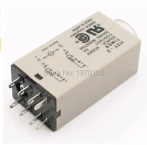 H3Y-2 AC 220V Delay Timer Time Relay 0 - 30 Minute/ 0 - 30 Seconds with Base