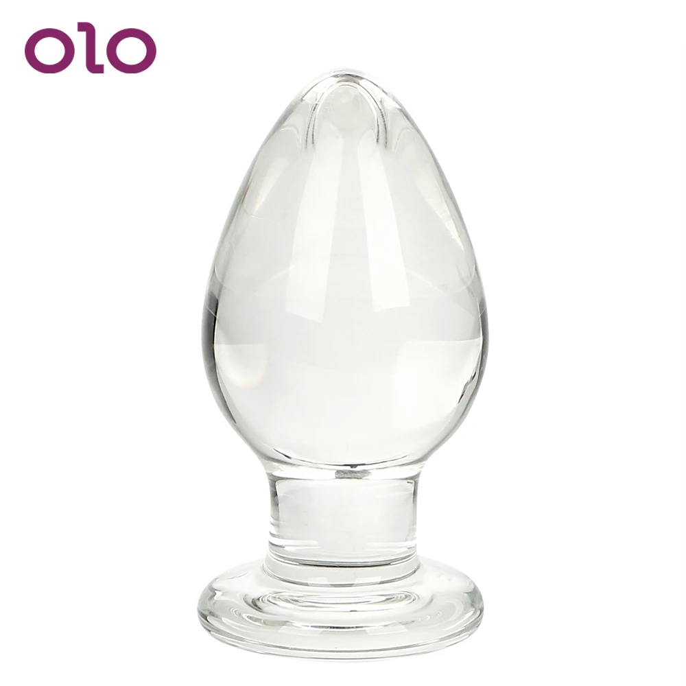 OLO – Plug Anal Transparent érotique en verre pour homme et femme, jouet sexuel pour Masturbation, massage de la Prostate