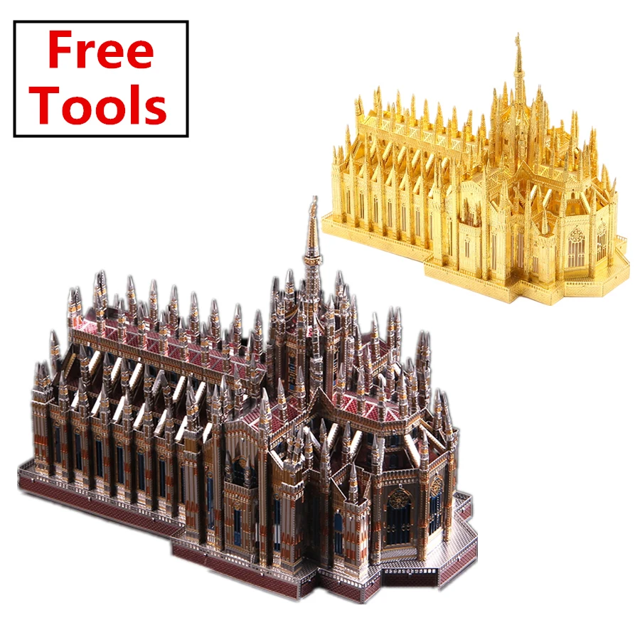 MMZ MODEL Microworld 3D Metal  Puzzle Milan Cathedral Duomo di Milano Build Model Kits DIY 3D Laser Cut Jigsaw Toys adult Gift