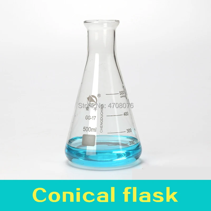 Glass graduated conical flask Borosilicate Erlenmeyer flask Pyrex triangle volumetric flasks for chemical experiments 50-1000ml