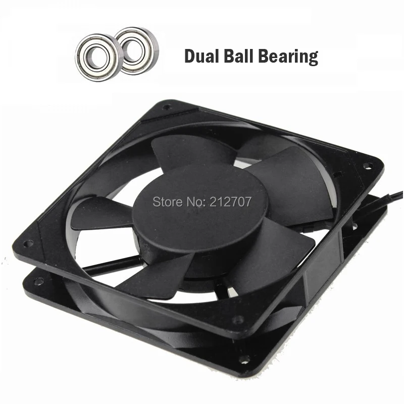 50pcs/set AC 12025 220V 2wire 120x120x25mm Ball Cooling Cooler Fan AC