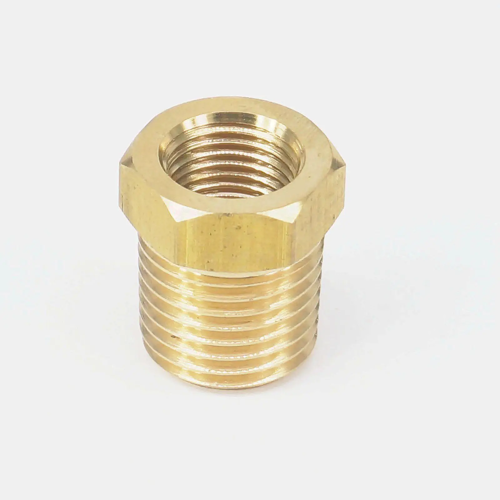 

1/4" BSPT Male x 1/8" NPT Female Brass Reducer Bushing Reducing Pipe Fitting Coupler Connector Adapter