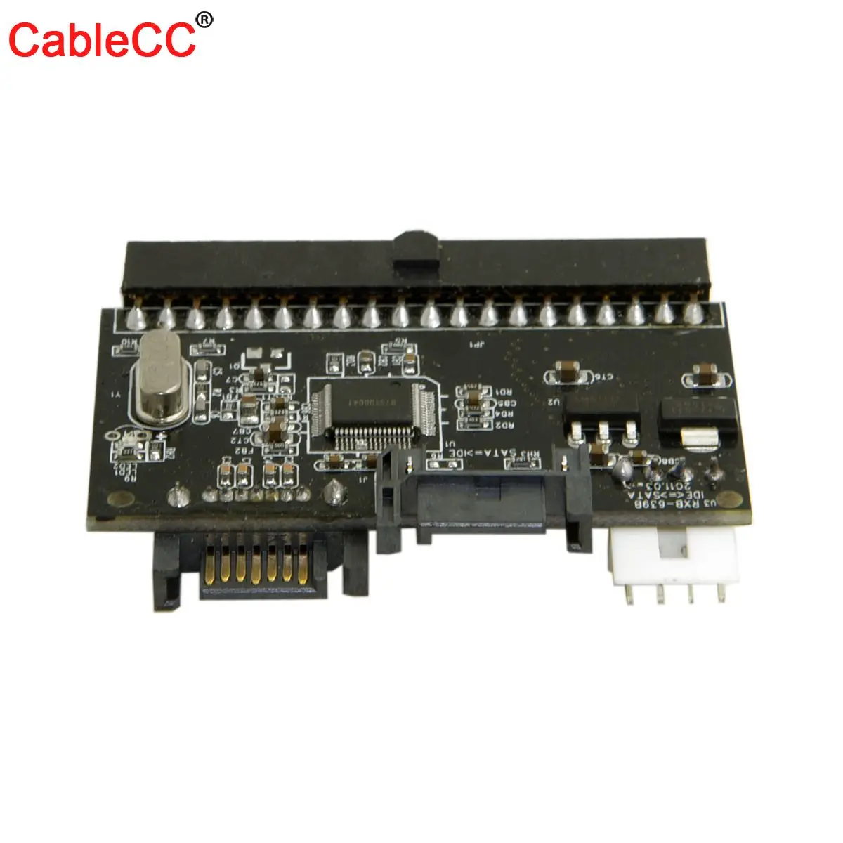 

Cablecc 2 In 1 IDE to SATA/SATA to IDE Adapter Converter Support Serial ATA 40pin IDE port Serial ATA port 4 pin power connector