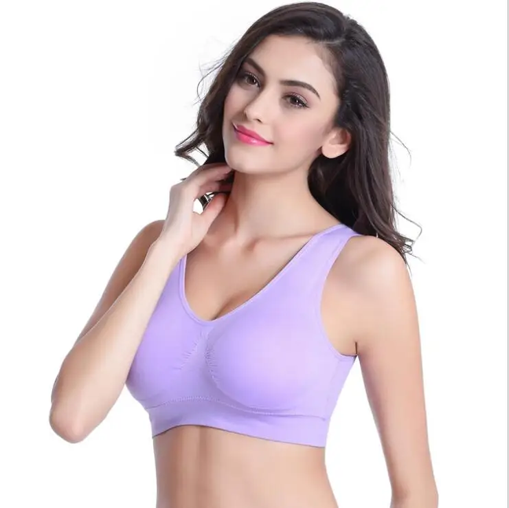 S-4XL Womens Sport Bra Fitness Yoga Running Vest Underwear  7 Colors Padded Crop Tops Underwear No Wire-rim Female gym top bras