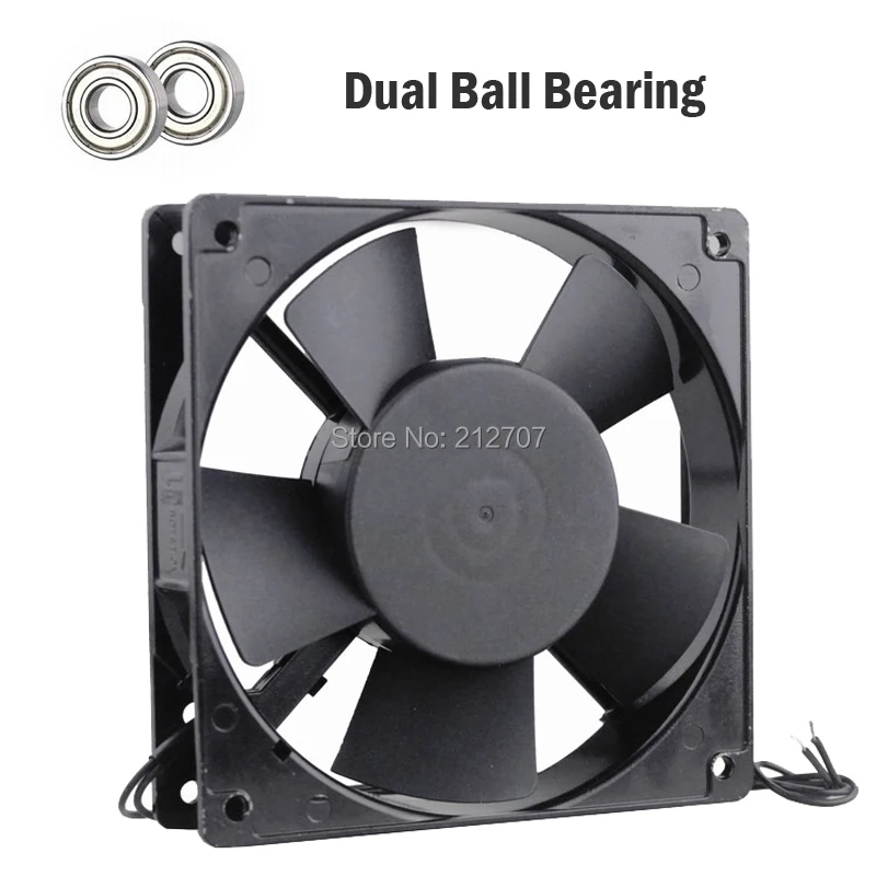 50pcs/set AC Ball Bearing 12025 220V 2wires 120x120x25mm Cooling Cooler fan