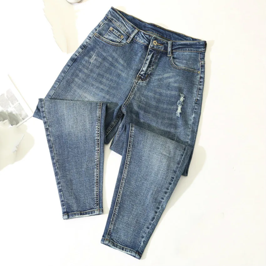 

Ripped Jeans For Women Vintage Casual Harem Denim Pants Women's High Waist Boyfriend Jean Female Loose Trousers 5XL