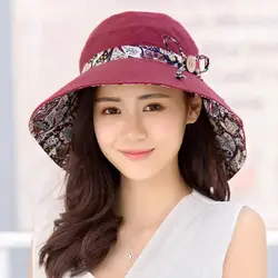 2018 New Brand Women Sun hat Summer Hat Folding Sunscreen Anti-uv big Summer Biking Beach Hat Fashion Sun hat