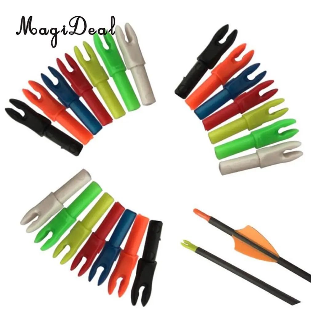 MagiDeal 12pcs Archery Arrow Nocks Pin Insert Tail End Nocks for Arrow Shaft IN 4.2MM Outdoor Target Shooting Gear