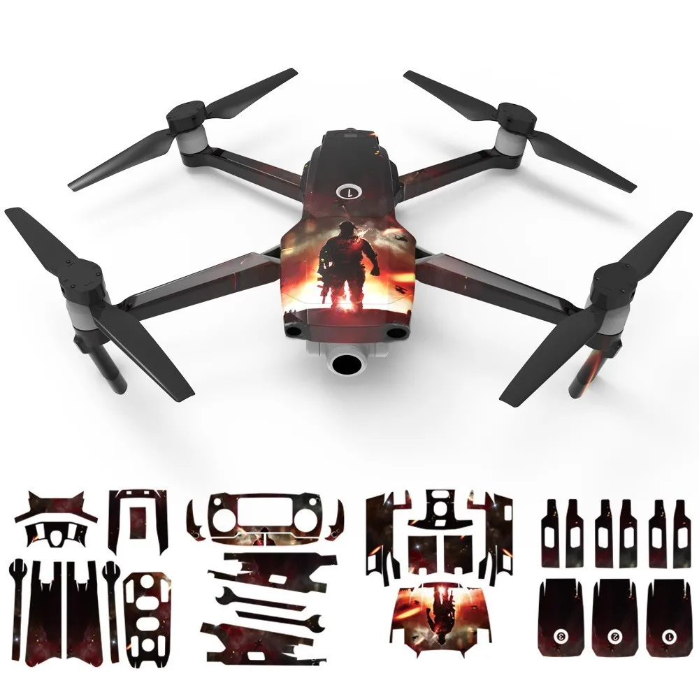 Kamuflase Stiker untuk DJI Mavic Pro & Zoom Drone 3D Tahan Air Kulit Stiker Cover Upgrade Aksesoris