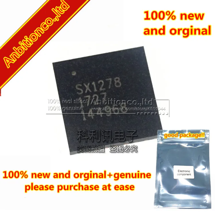 5pcs 100% new and orginal SX1278IMLTRT SX1278 137-1050MHz  Low Power Long Range Transceiver QFN28 in stock