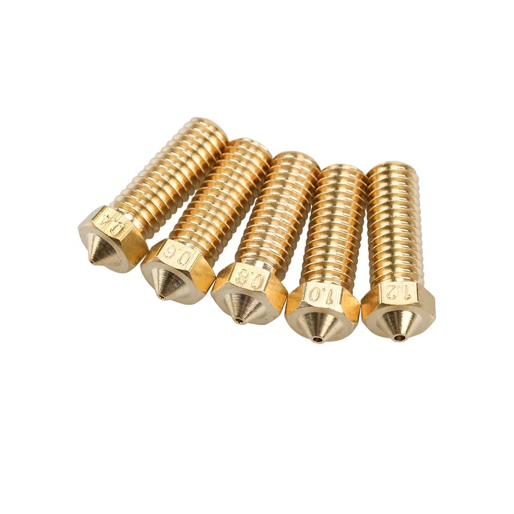 5Pcs/lot Volcano nozzles 3D printer All metal brass 3D Lengthen extruder nozzle 0.4/0.6/0.8/1.0/1.2mm For 1.75/3mm supplies