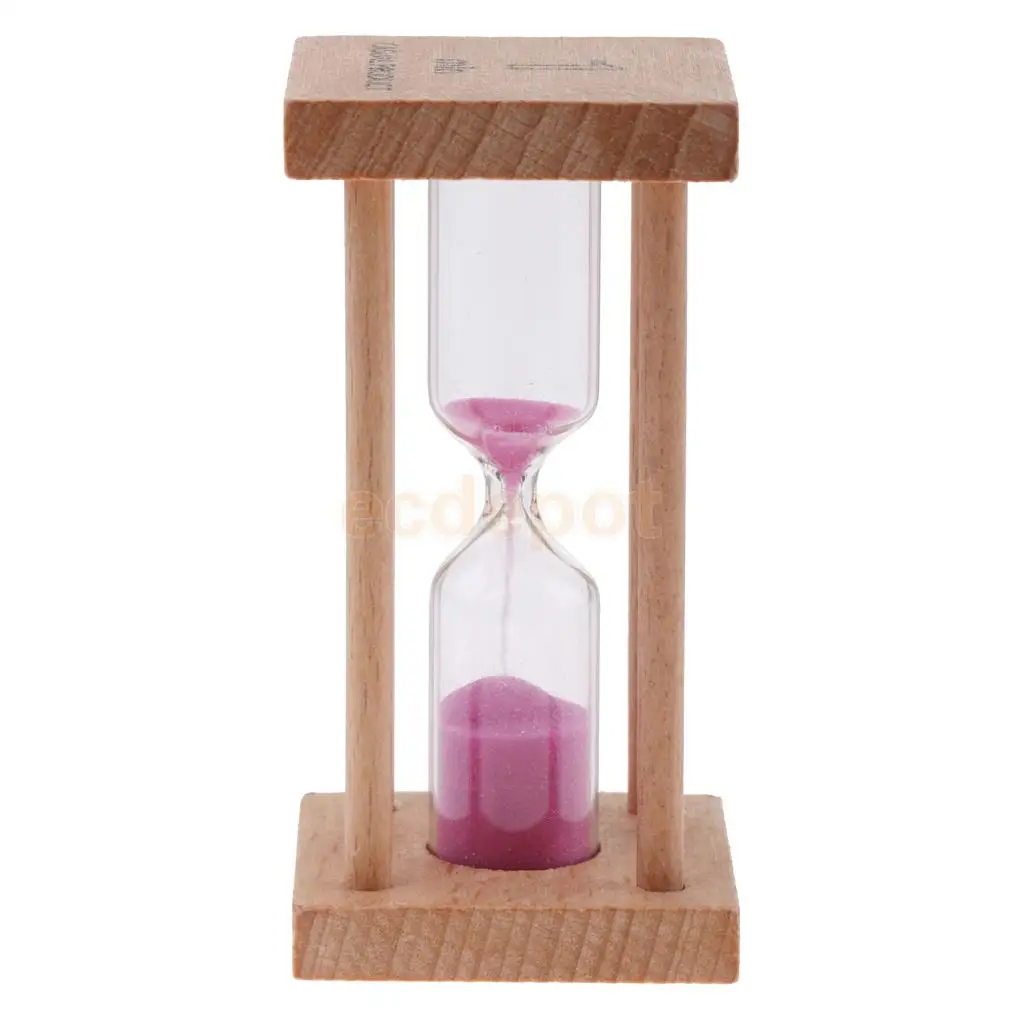 1 Minutes Hourglass Clock Sand Timer For Children Brush Teeth Table Timer Home Decoration Purple