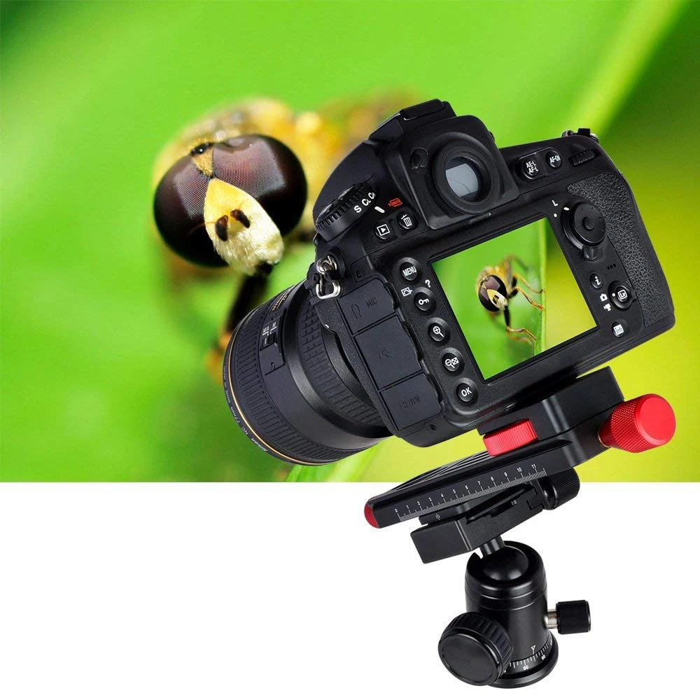 Trilho macro de foco fino, molde de metal para foco fino braçadeira compatível com arcos/rrs, 115mm, trilho deslizante para foco macro, fechamento fácil