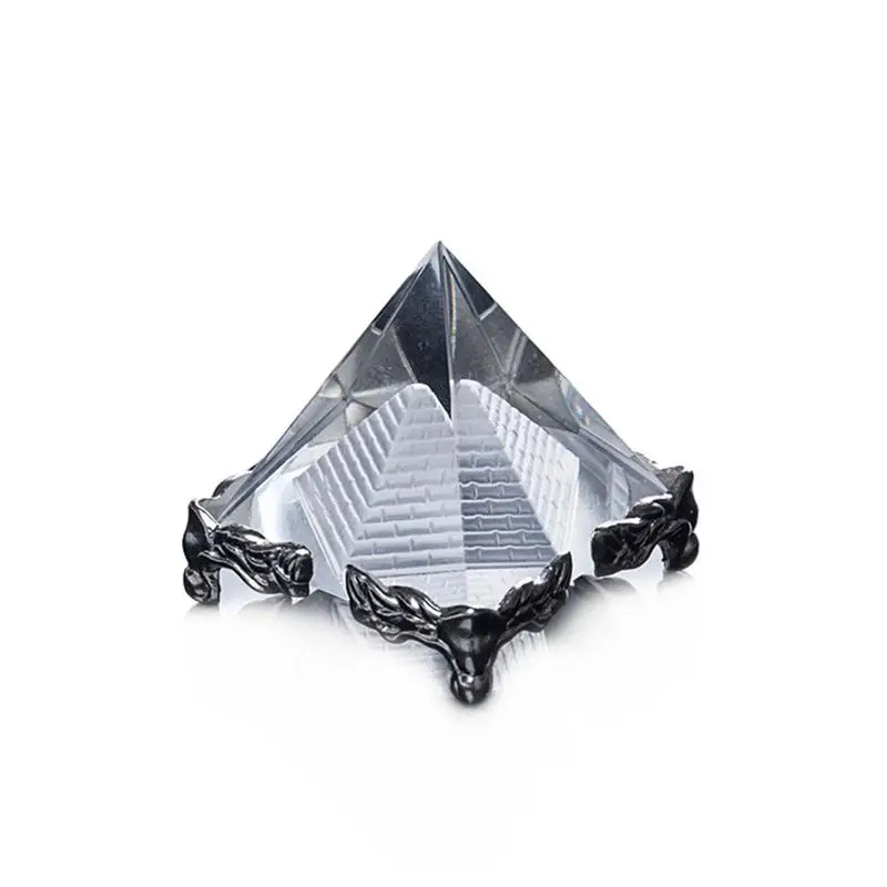 Newest K9 AAA Quartz Crystal Glass Pyramid Carved pyramid  Egypt Egyptian Crystal Pyramid  Crystal Wipes Home Decor #BO