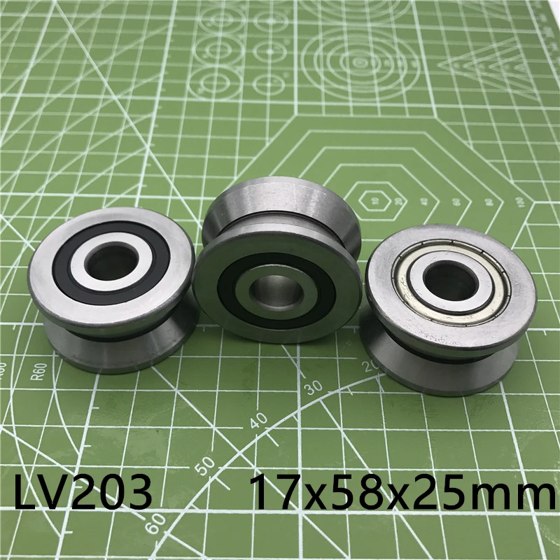 

2023 Sale Time-limited V Groove Guide Roller Bearings Lv203 Zz Rv203rs 17*58*25 (precision Double Row Balls) Abec-5