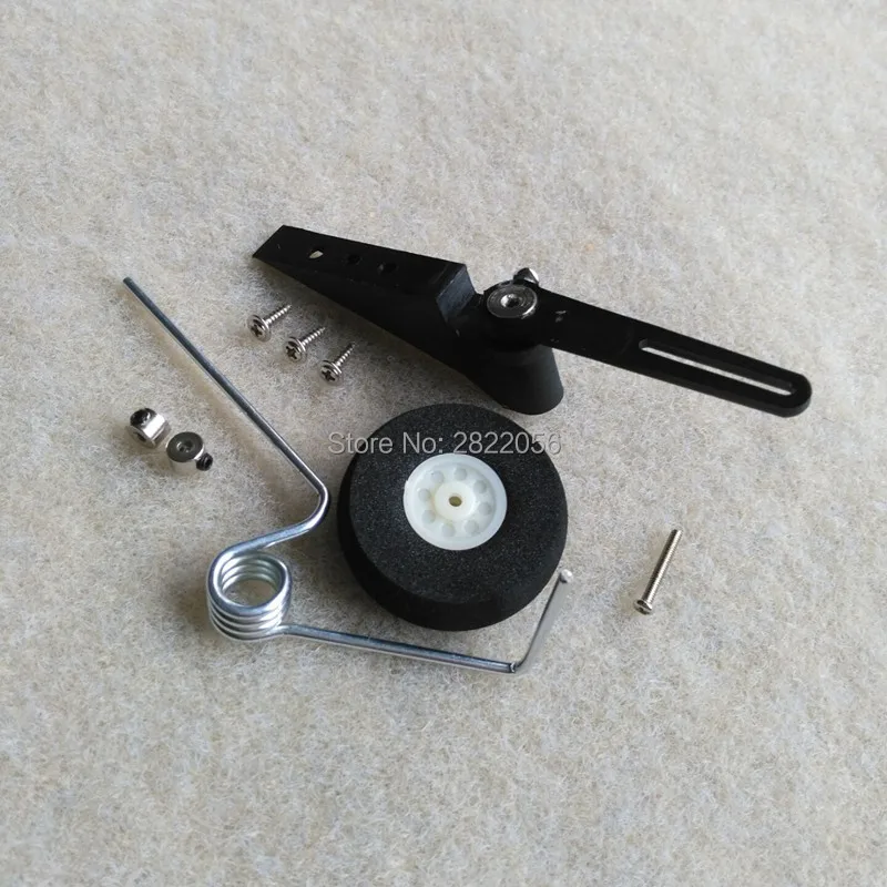 1set 50-120 class steering tail wheel COMBO fiber glass bracket + wheel + steering system aircraft tail wheel