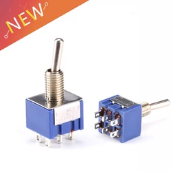 2/5pcs Miniature Toggle Switch MTS-202 SPDT 6A 125VAC/3A 250VAC Mini Switch Lever Switch 6 Pin ON/ON High quality