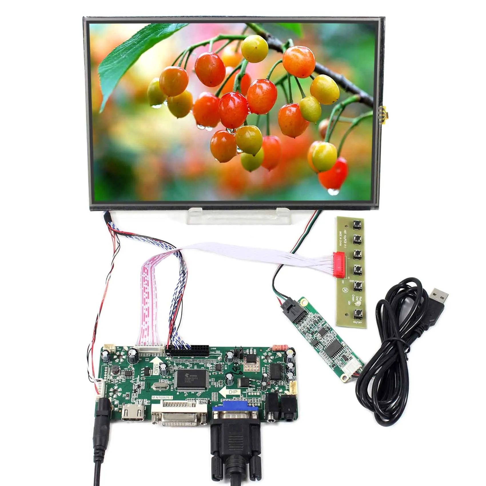 

10.1inch M101NWWB 1280X800 LCD Screen Resistive Touch Panel VS101TP-A4 with HD MI DVI VGA AUDIO LCD Controller Board