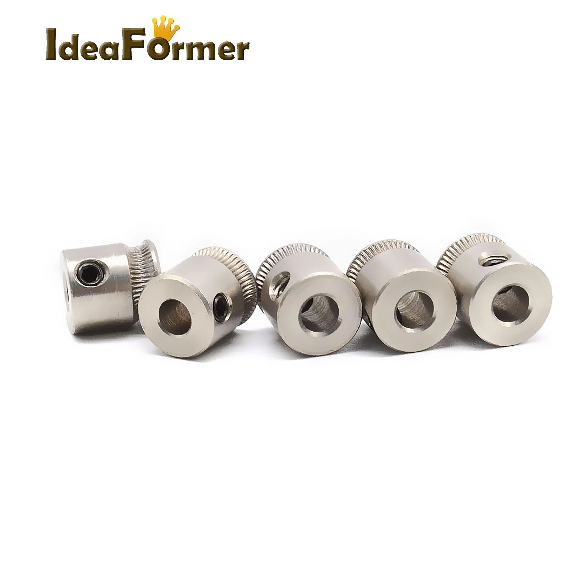 2pcs 3D Printer MK7/MK8 Extruder V-Groove Drive Gear Bore 5mm Stainless Steel Wheel For MK Extruder 1.75mm&3.0mm Filament