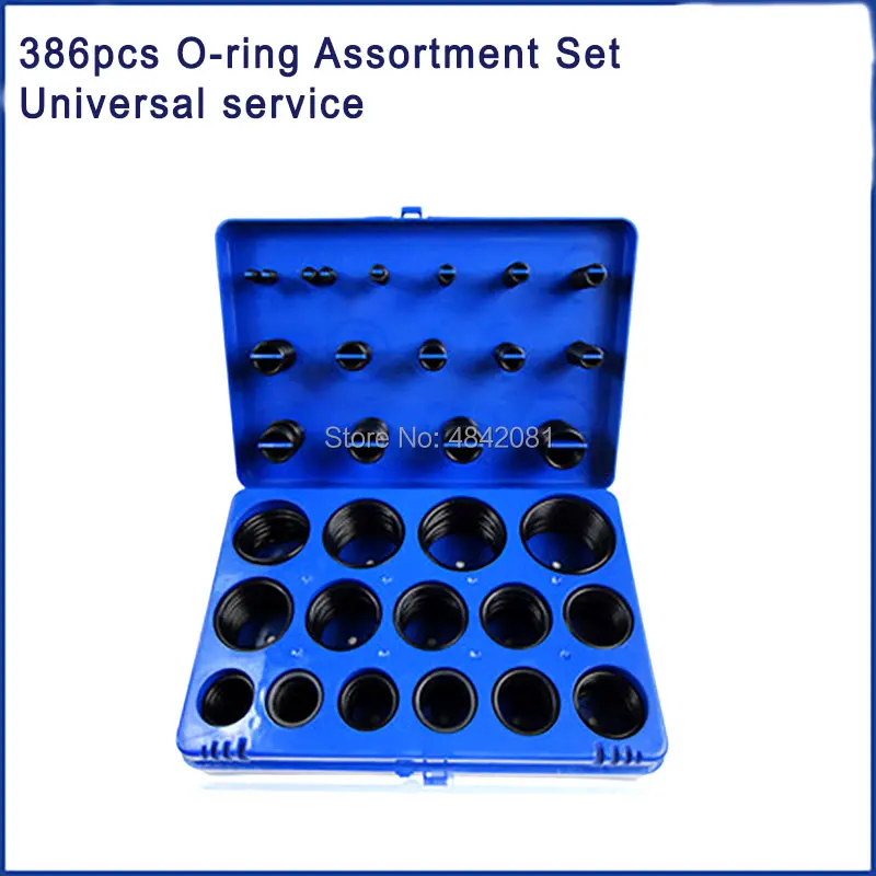 386pcs Rubber O Ring service Kit natural buna rubber Seal Gasket Universal service Rubber O-ring Assortment Set R01-R30