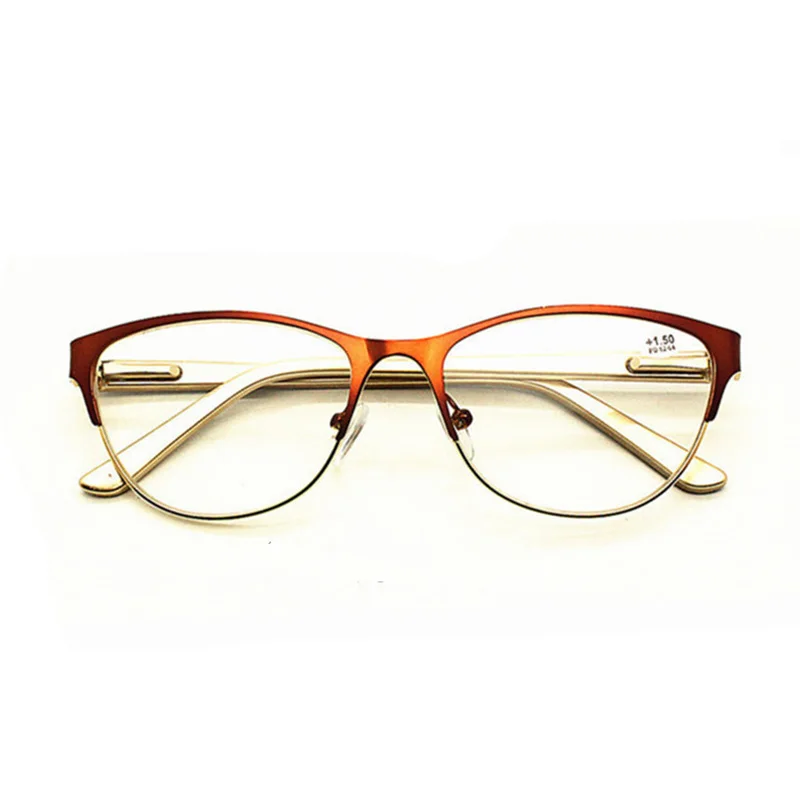 Alloy Women's Cat Eye Reading Glasses Fashion Presbyopia Glasses Pop Female Magnifier +1.0 +1.5 +2.0 +2.5 +3.0 +3.5