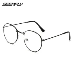 Seemfly Oval Metall Lesebrille Klare Linse Männer Frauen Presbyopie Brille Optische Spektakel Brillen Rezept 0 bis + 4,0