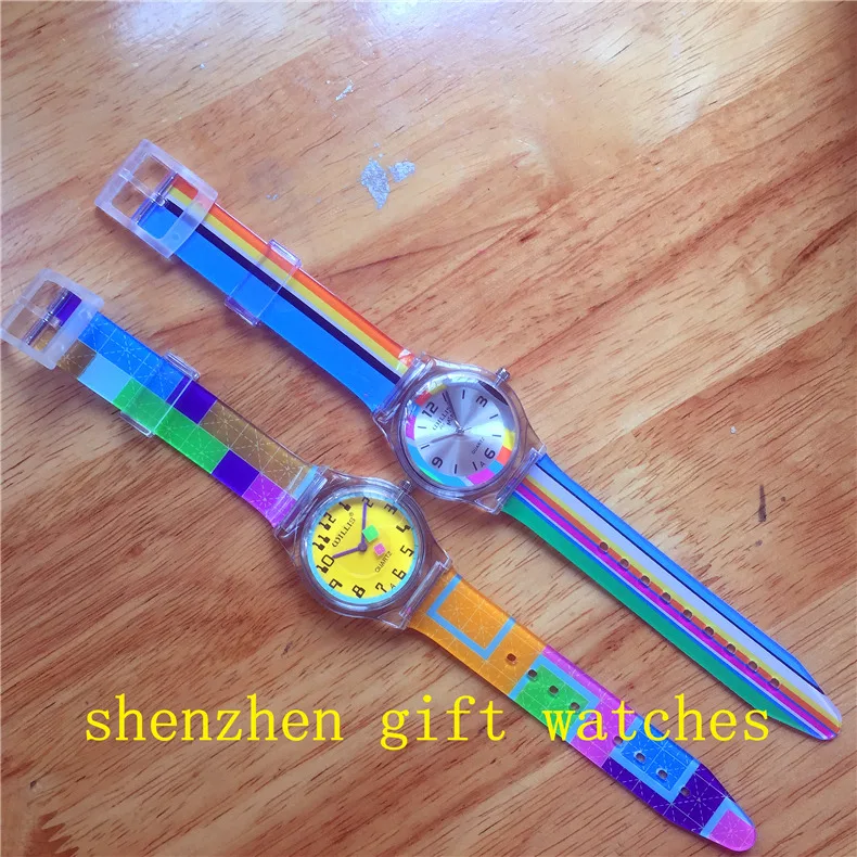 women men high quarlity plastic waterproof wristwatches luxury brand fashion children kids colorful strap cartoon watchstudent